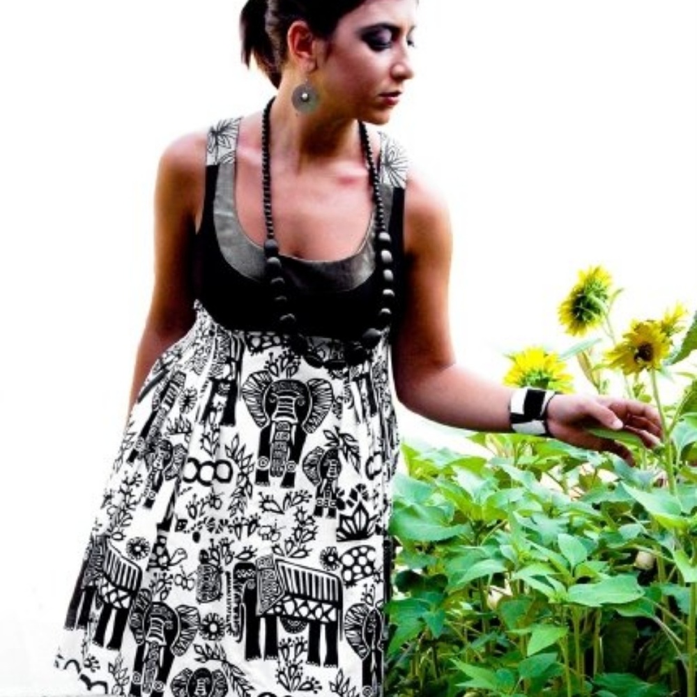 Handmade elephant print sundress-new size 6